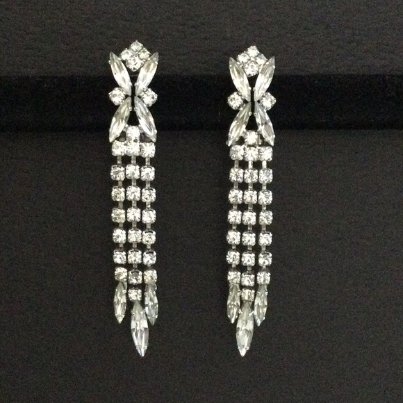 Continental Vintage Crystal Earrings - Picture 1 of 6